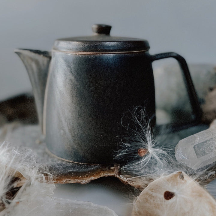 Ancient Pottery - Handmade Japanese Earthenware Teapot